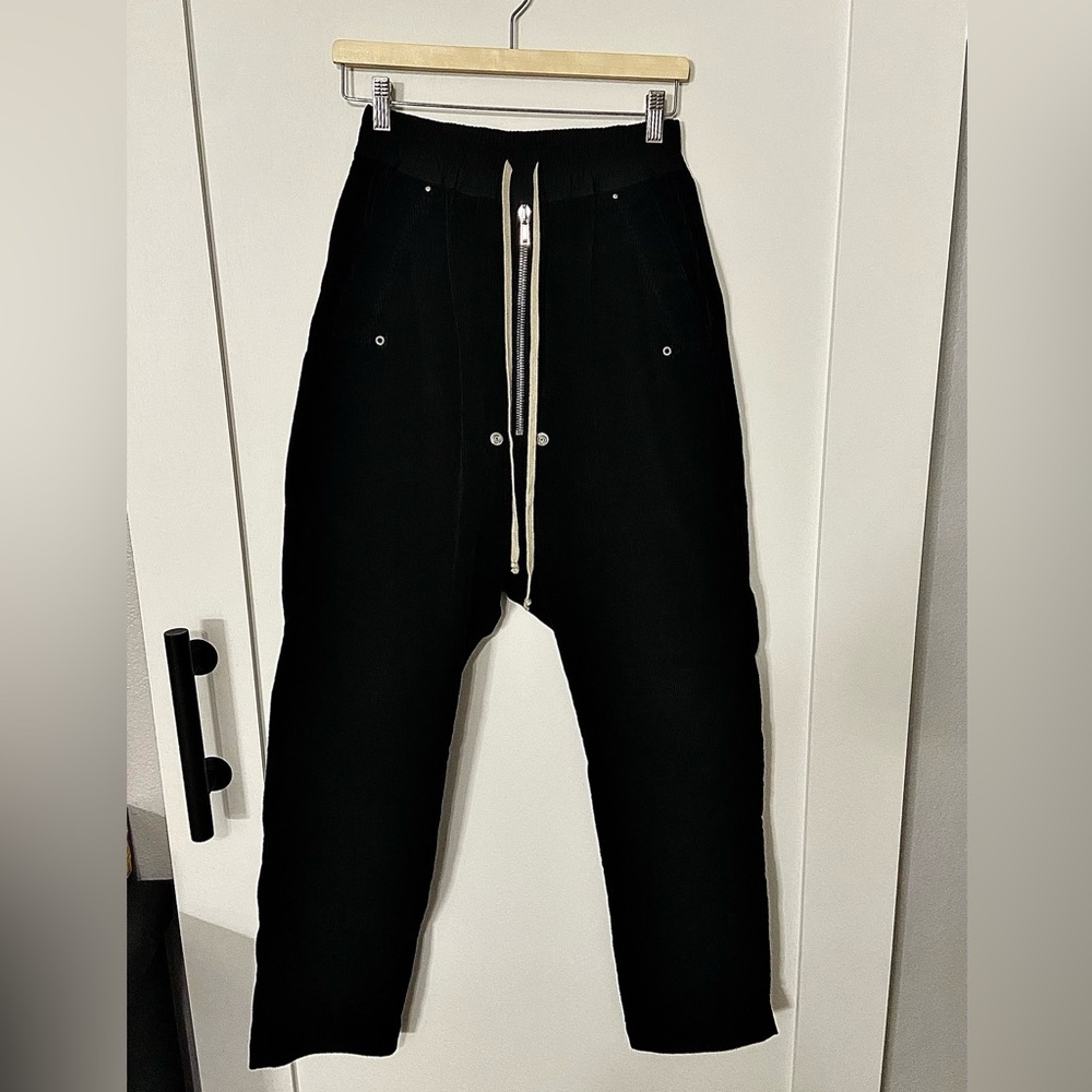Rick Owens Drkshdw Corduroy Bela Drop Crotch Pants